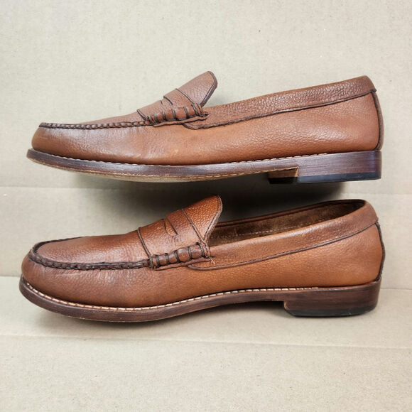 Bass Weejun Penny Loafers Larson Seahorse Men’s SZ 10 D Brown Arch Support EUC - Picture 14 of 16